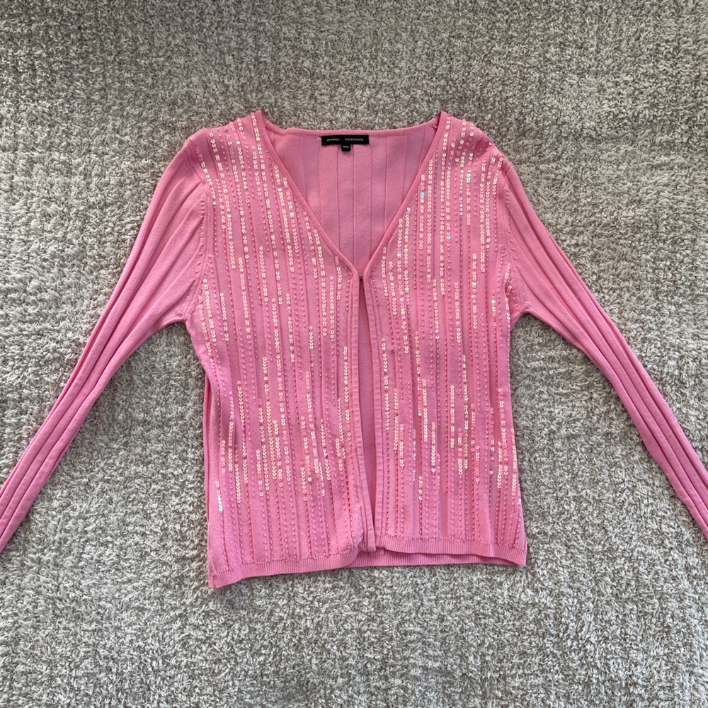 Pretty in pink sequins! Simple single hook closure